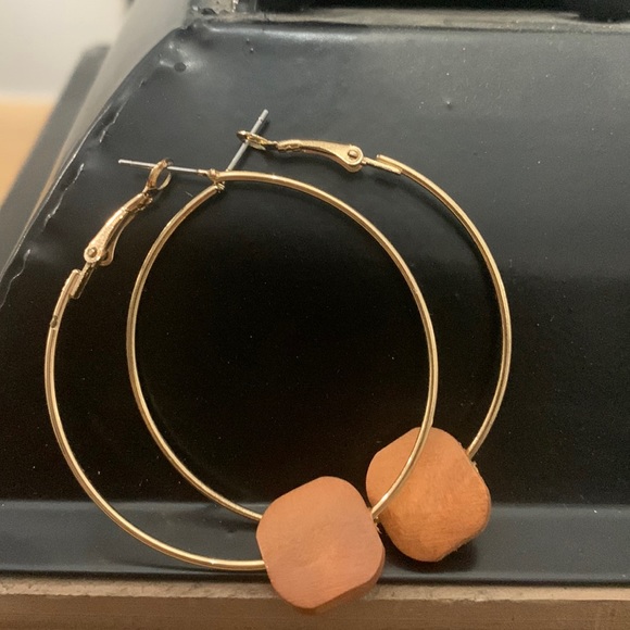 Plunder gold/wooden hoops - Picture 1 of 1